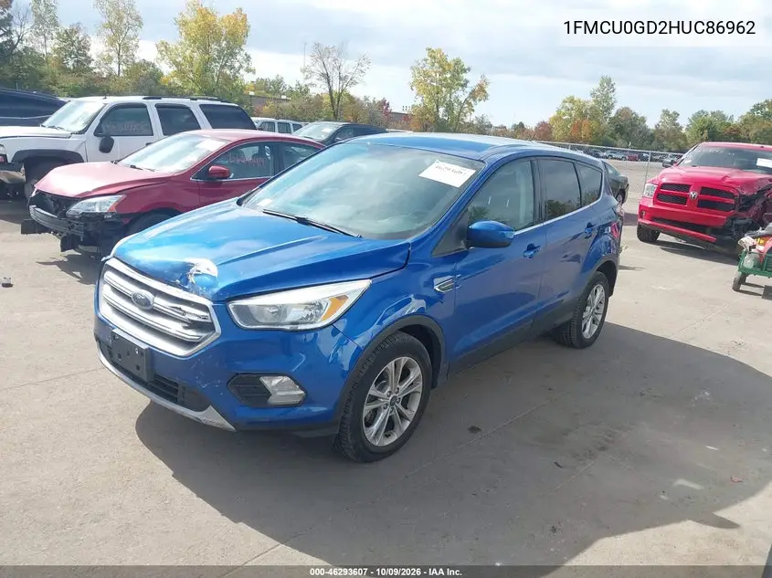 2017 FORD ESCAPE VIN 1FMCU0GD2HUC86962 — фото 2