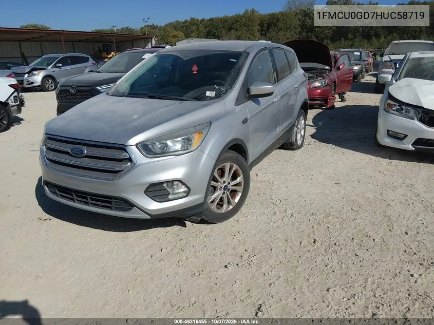 2017 FORD ESCAPE VIN 1FMCU0GD7HUC58719 — фото 2