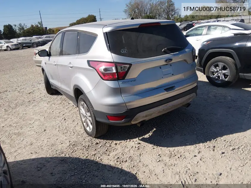 2017 FORD ESCAPE VIN 1FMCU0GD7HUC58719 — фото 3