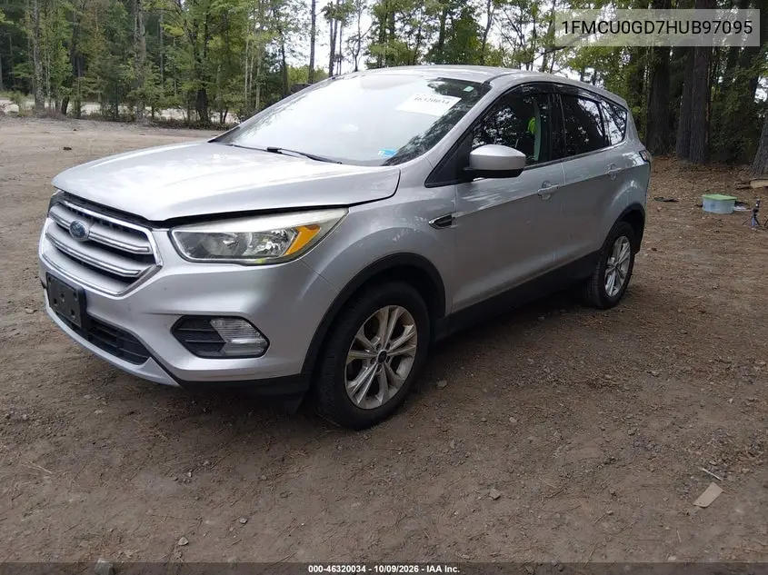 2017 FORD ESCAPE VIN 1FMCU0GD7HUB97095 — фото 2