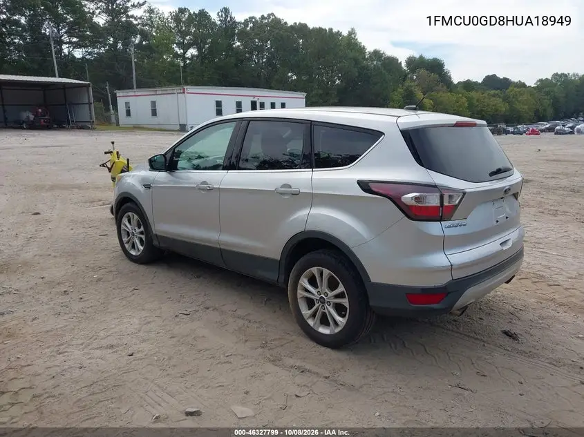 2017 FORD ESCAPE VIN 1FMCU0GD8HUA18949 — фото 3
