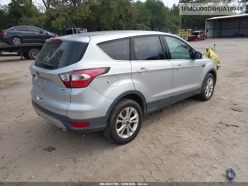 2017 FORD ESCAPE VIN 1FMCU0GD8HUA18949 — фото 4