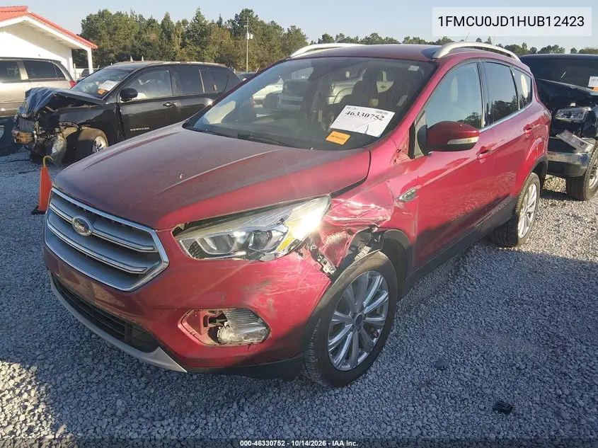 2017 FORD ESCAPE VIN 1FMCU0JD1HUB12423 — фото 2