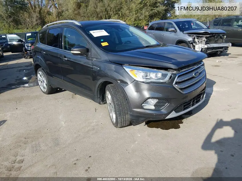 FORD ESCAPE 2017, VIN 1FMCU9JD3HUA80207