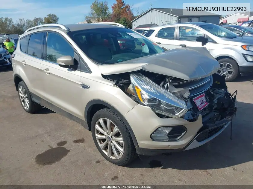 FORD ESCAPE 2017, VIN 1FMCU9J93HUE22993