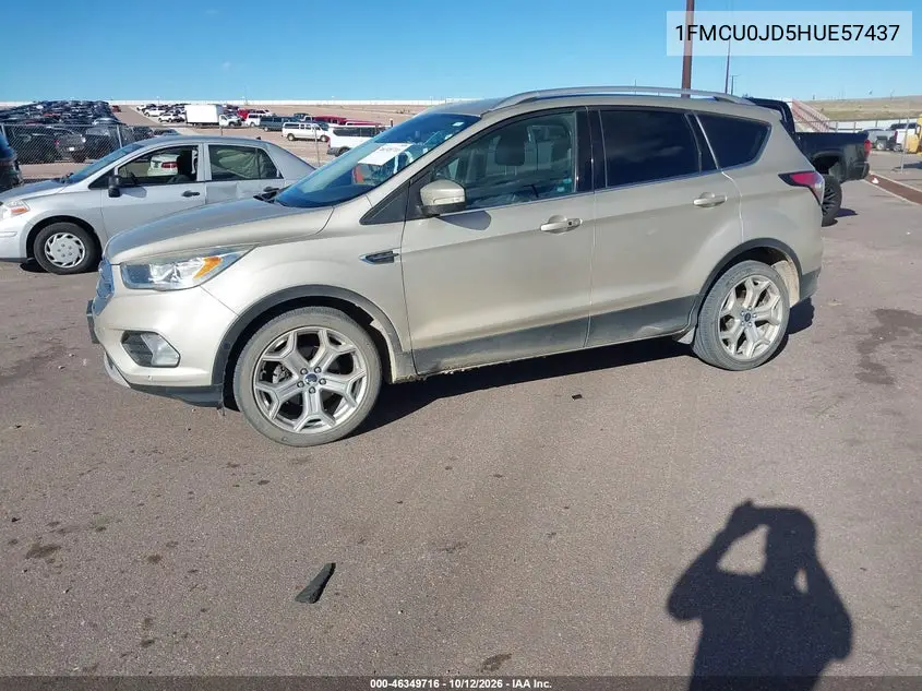 2017 FORD ESCAPE VIN 1FMCU0JD5HUE57437 — фото 2