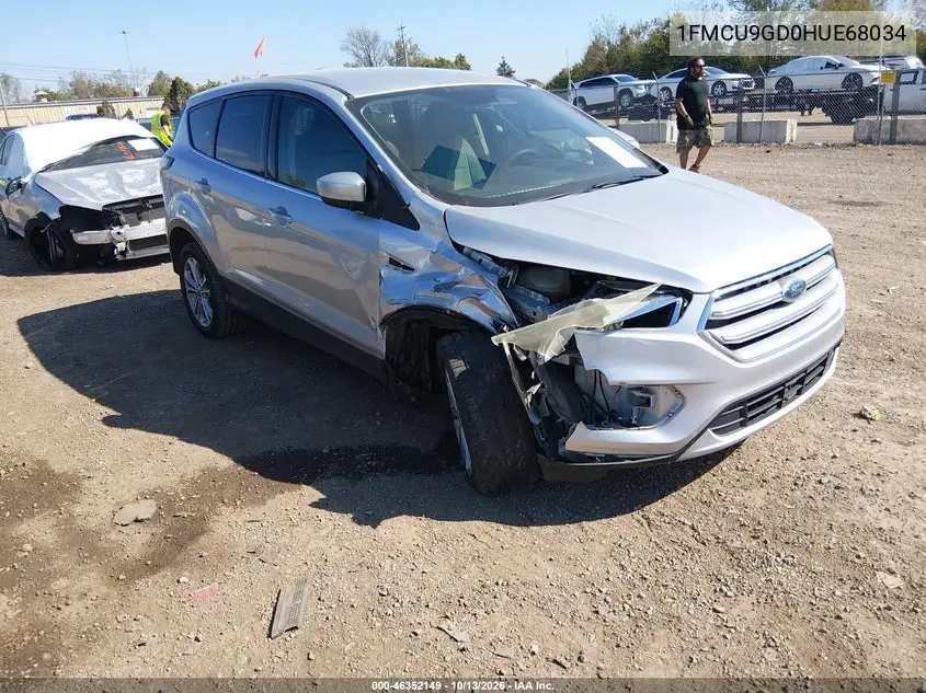 FORD ESCAPE 2017, VIN 1FMCU9GD0HUE68034