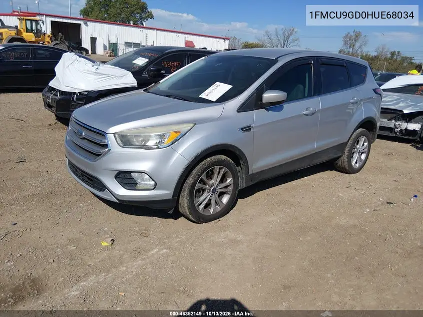 2017 FORD ESCAPE VIN 1FMCU9GD0HUE68034 — фото 2