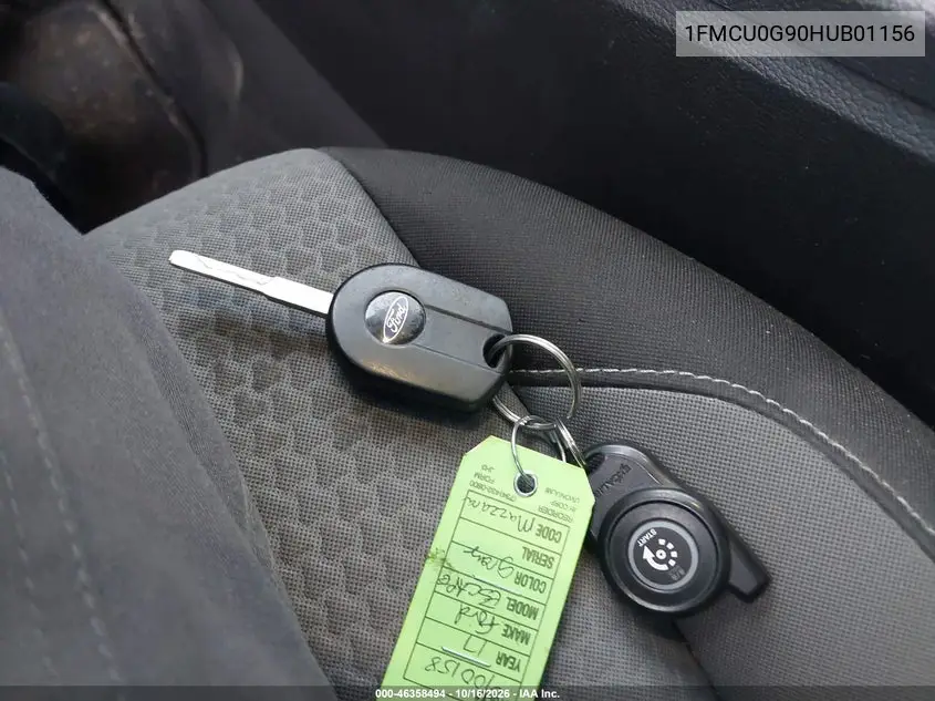 2017 FORD ESCAPE VIN 1FMCU0G90HUB01156 — фото 11