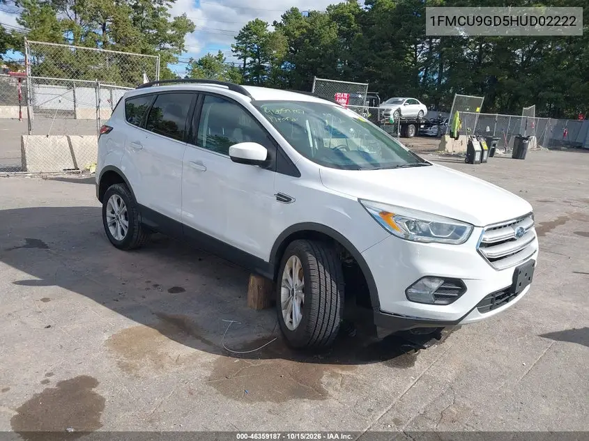 FORD ESCAPE 2017, VIN 1FMCU9GD5HUD02222