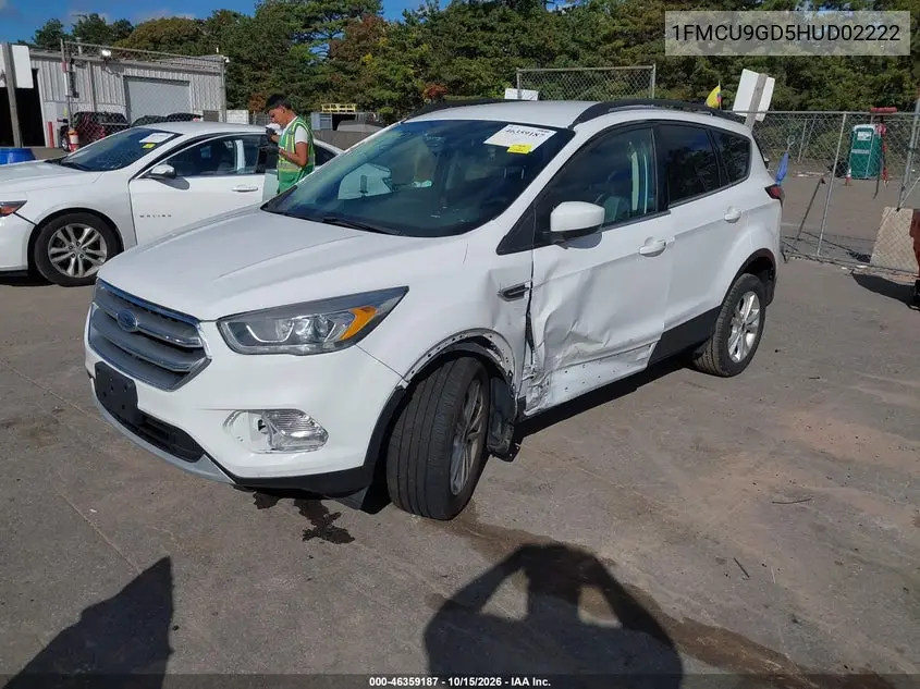 2017 FORD ESCAPE VIN 1FMCU9GD5HUD02222 — фото 2