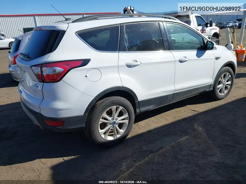 2017 FORD ESCAPE VIN 1FMCU9GD0HUC98922 — фото 4