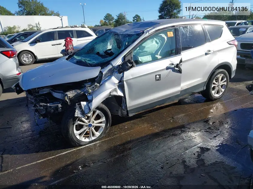 2017 FORD ESCAPE VIN 1FMCU0GD6HUE84136 — фото 2