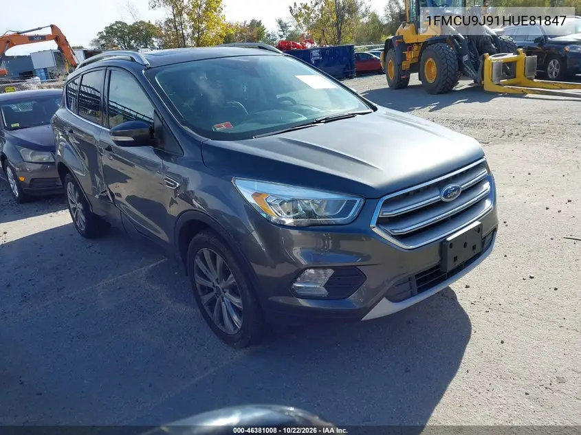 FORD ESCAPE 2017, VIN 1FMCU9J91HUE81847