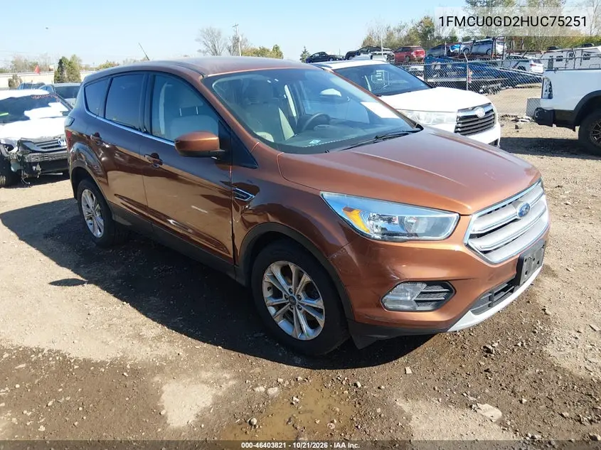FORD ESCAPE 2017, VIN 1FMCU0GD2HUC75251