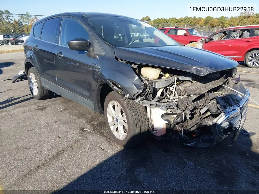 FORD ESCAPE 2017, VIN 1FMCU0GD3HUB22958