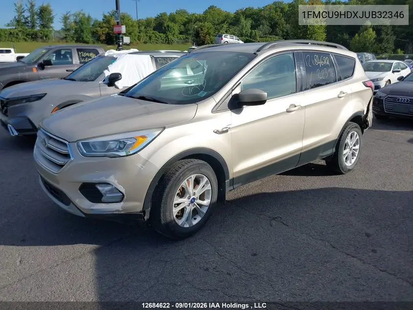 2018 FORD ESCAPE VIN 1FMCU9HDXJUB32346 — фото 2