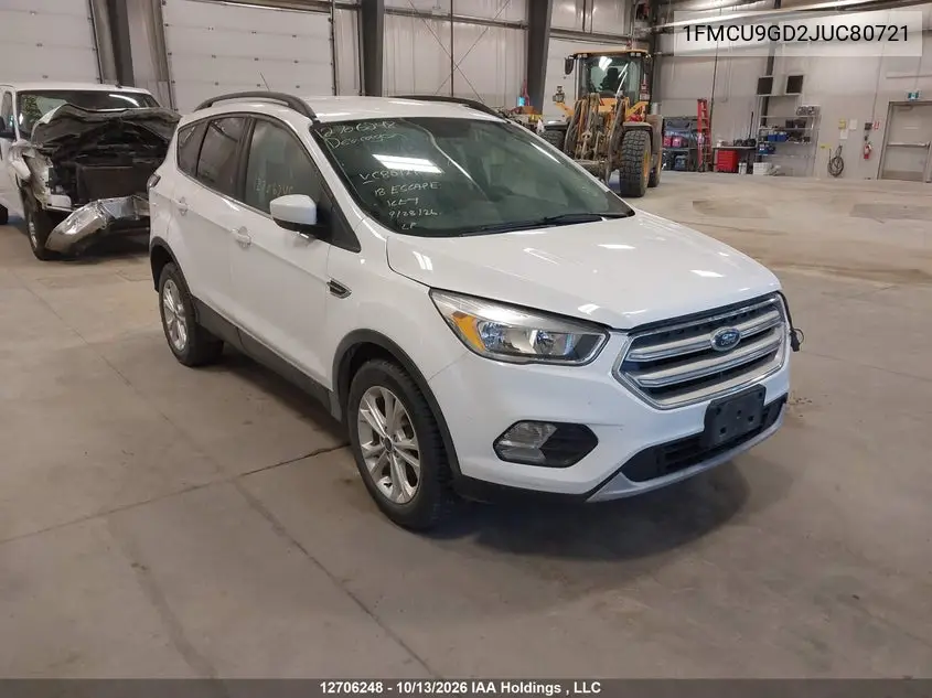 FORD ESCAPE 2018, VIN 1FMCU9GD2JUC80721