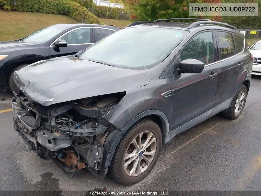 2018 FORD ESCAPE VIN 1FMCU0GD3JUD09722 — фото 2