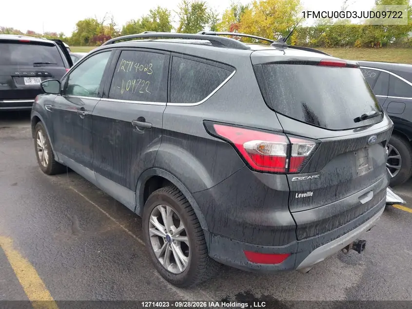 2018 FORD ESCAPE VIN 1FMCU0GD3JUD09722 — фото 3