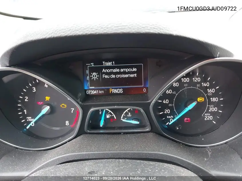 2018 FORD ESCAPE VIN 1FMCU0GD3JUD09722 — фото 7