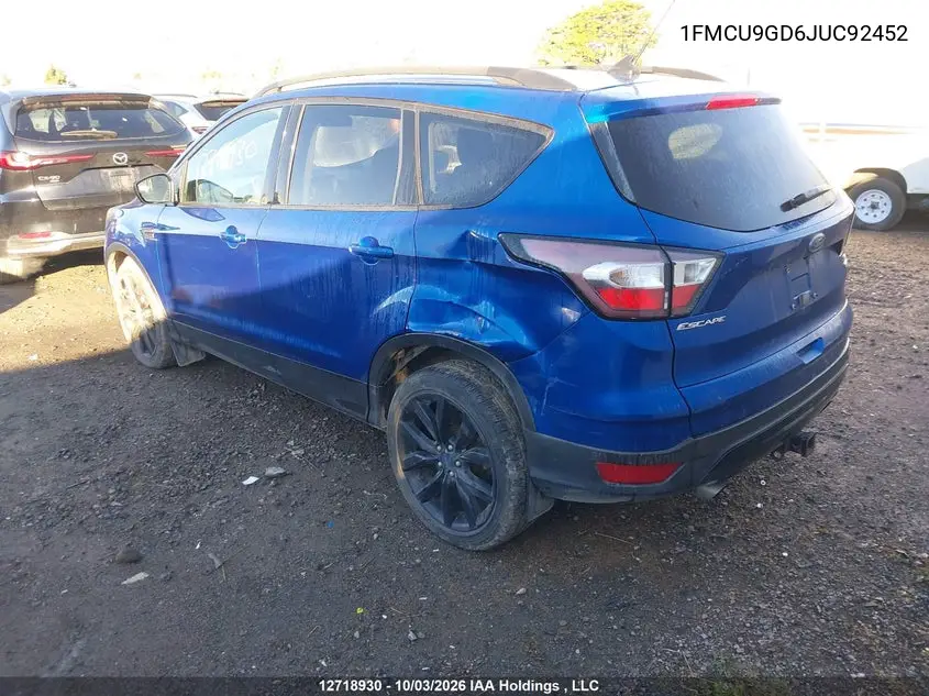 2018 FORD ESCAPE VIN 1FMCU9GD6JUC92452 — фото 5