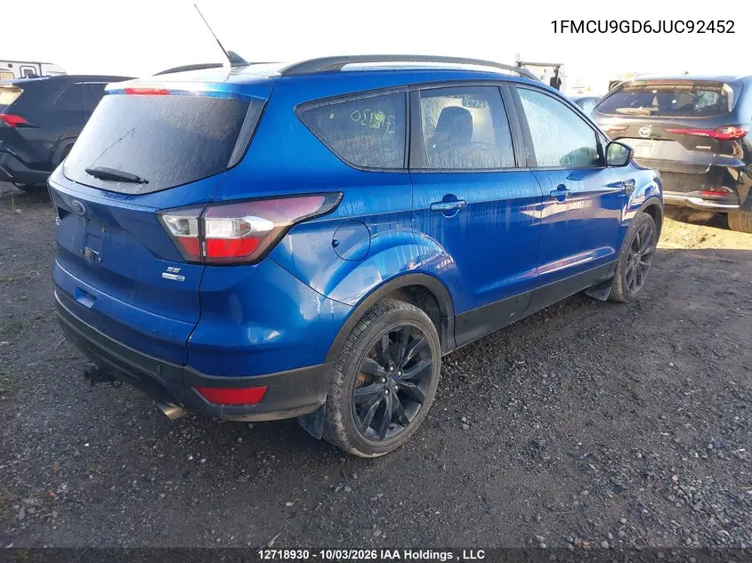 2018 FORD ESCAPE VIN 1FMCU9GD6JUC92452 — фото 6