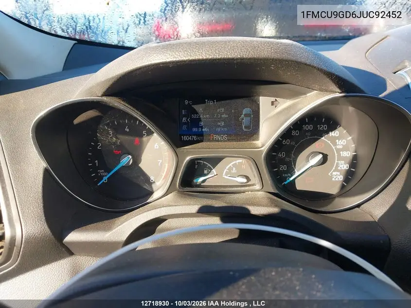 2018 FORD ESCAPE VIN 1FMCU9GD6JUC92452 — фото 2