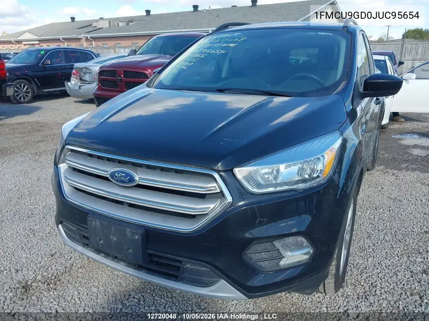 2018 FORD ESCAPE VIN 1FMCU9GD0JUC95654 — фото 2