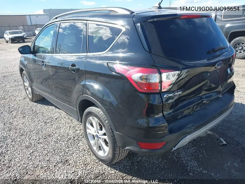 2018 FORD ESCAPE VIN 1FMCU9GD0JUC95654 — фото 3