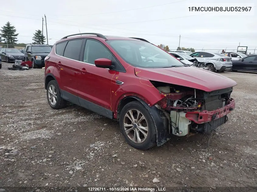 FORD ESCAPE 2018, VIN 1FMCU0HD8JUD52967