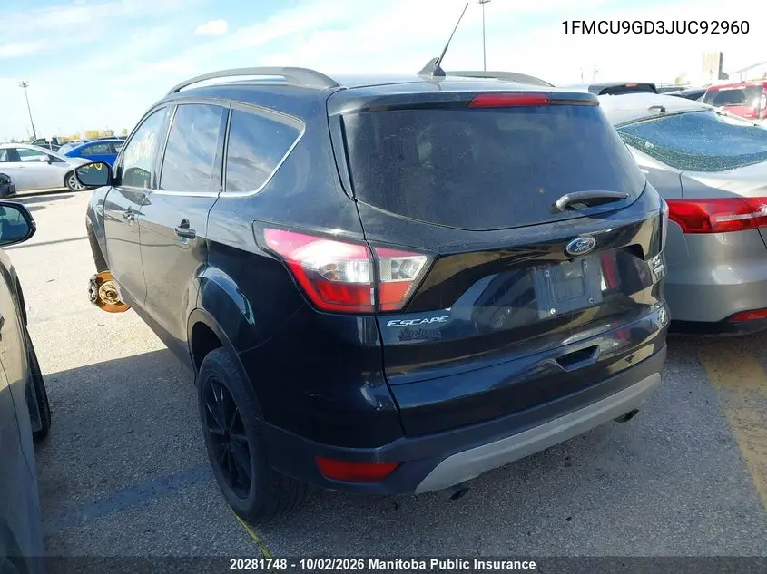 2018 FORD ESCAPE VIN 1FMCU9GD3JUC92960 — фото 3