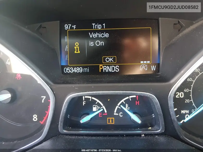2018 FORD ESCAPE VIN 1FMCU9GD2JUD08582 — фото 7