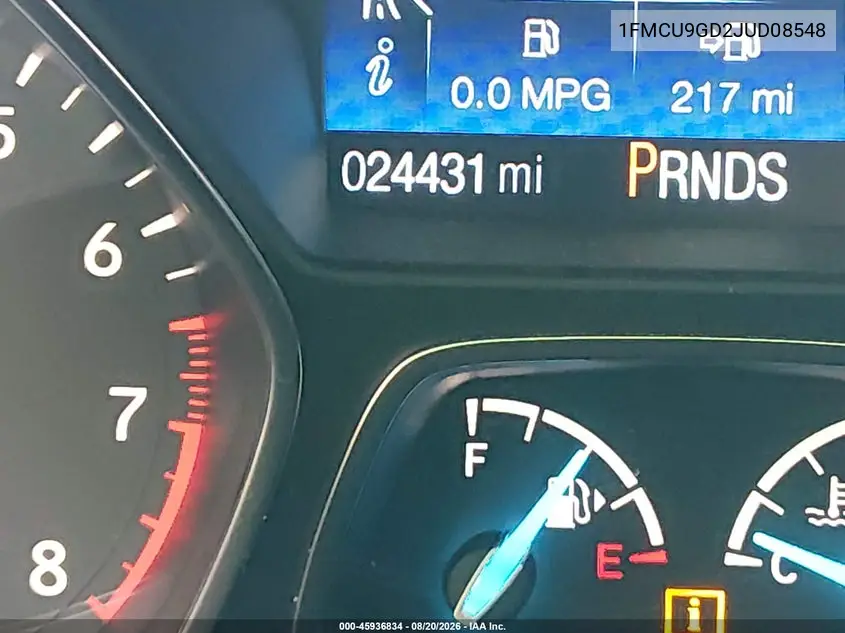 2018 FORD ESCAPE VIN 1FMCU9GD2JUD08548 — фото 15