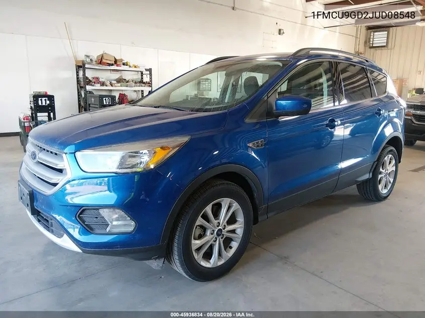 2018 FORD ESCAPE VIN 1FMCU9GD2JUD08548 — фото 2