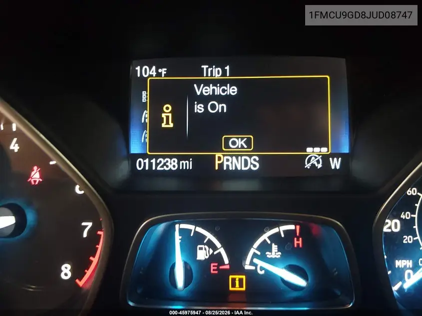 2018 FORD ESCAPE VIN 1FMCU9GD8JUD08747 — фото 15