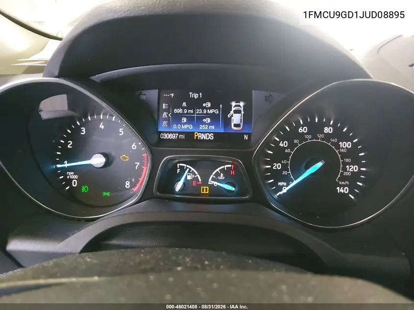 2018 FORD ESCAPE VIN 1FMCU9GD1JUD08895 — фото 7