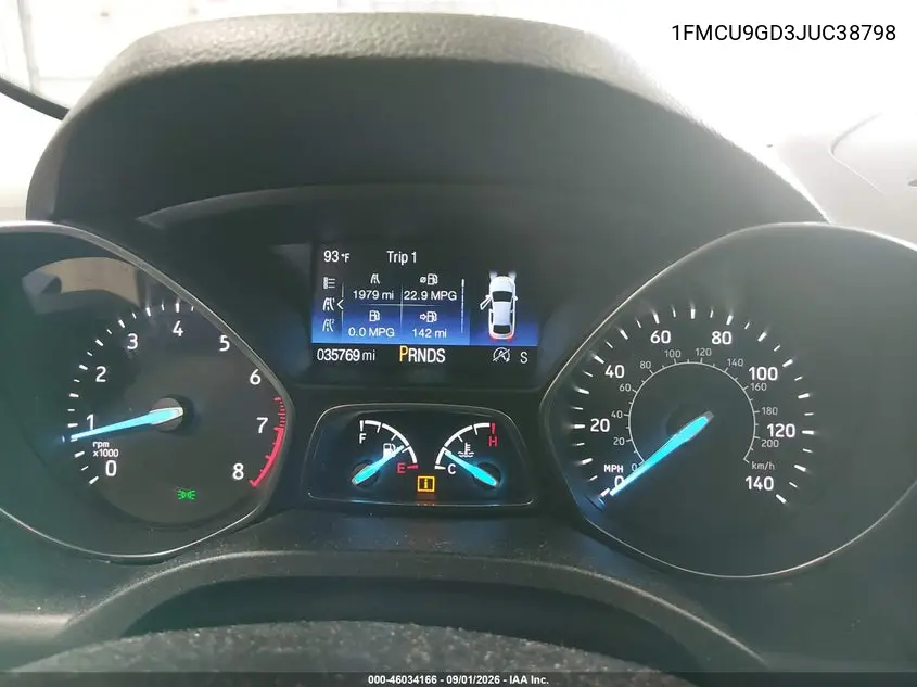 2018 FORD ESCAPE VIN 1FMCU9GD3JUC38798 — фото 7