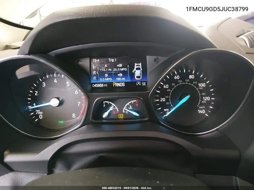 2018 FORD ESCAPE VIN 1FMCU9GD5JUC38799 — фото 7