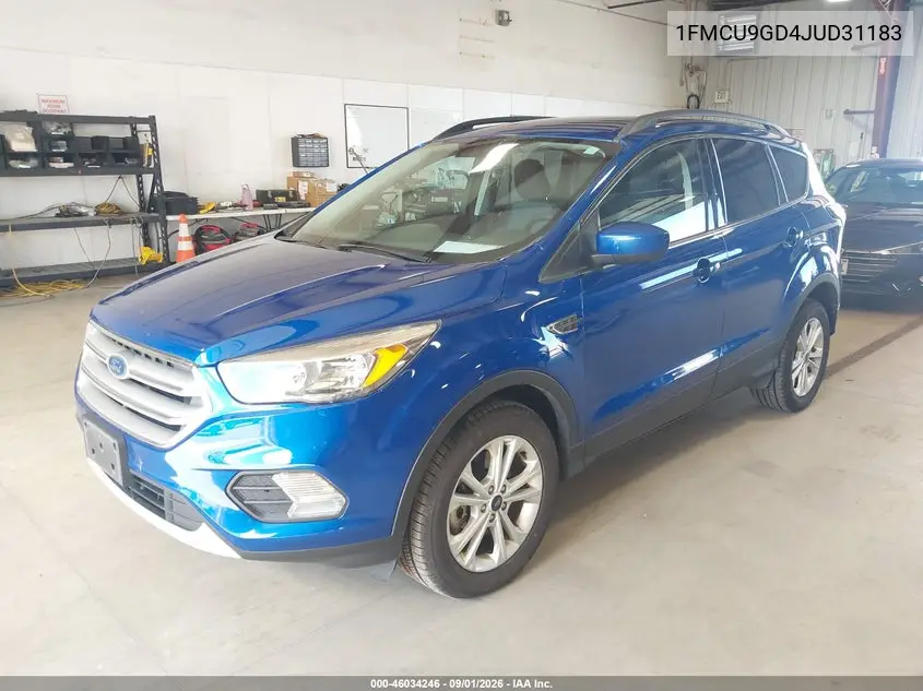 2018 FORD ESCAPE VIN 1FMCU9GD4JUD31183 — фото 2
