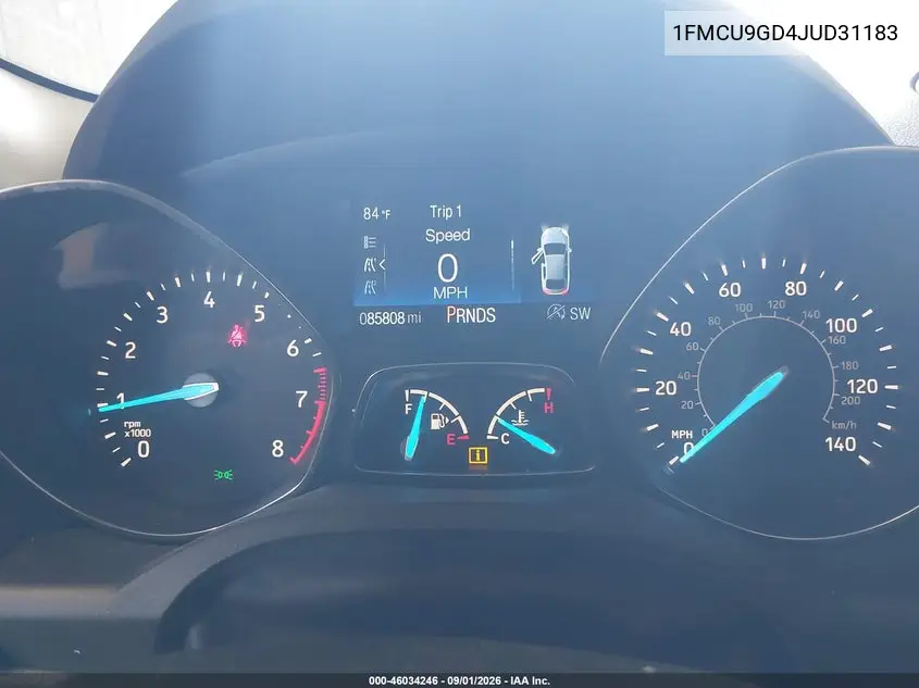 2018 FORD ESCAPE VIN 1FMCU9GD4JUD31183 — фото 7