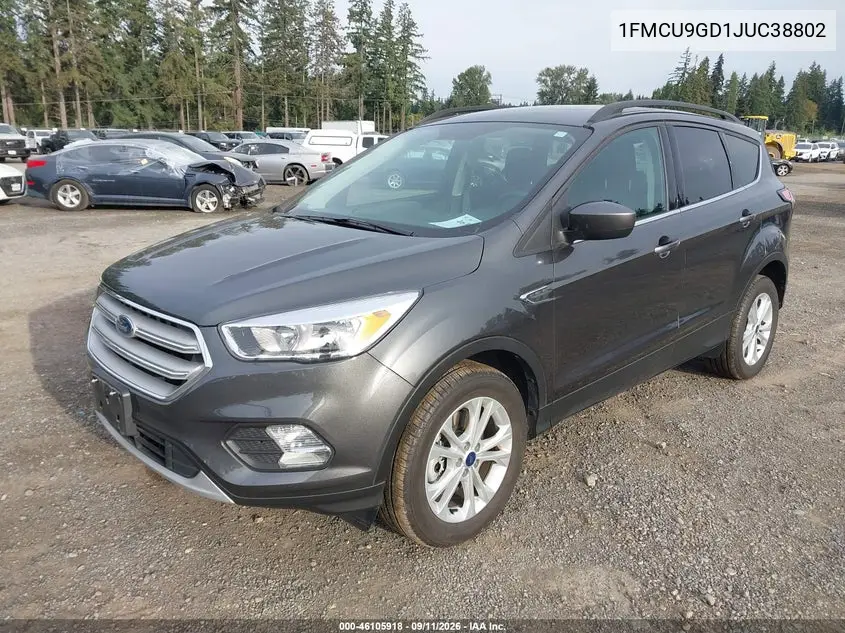2018 FORD ESCAPE VIN 1FMCU9GD1JUC38802 — фото 2