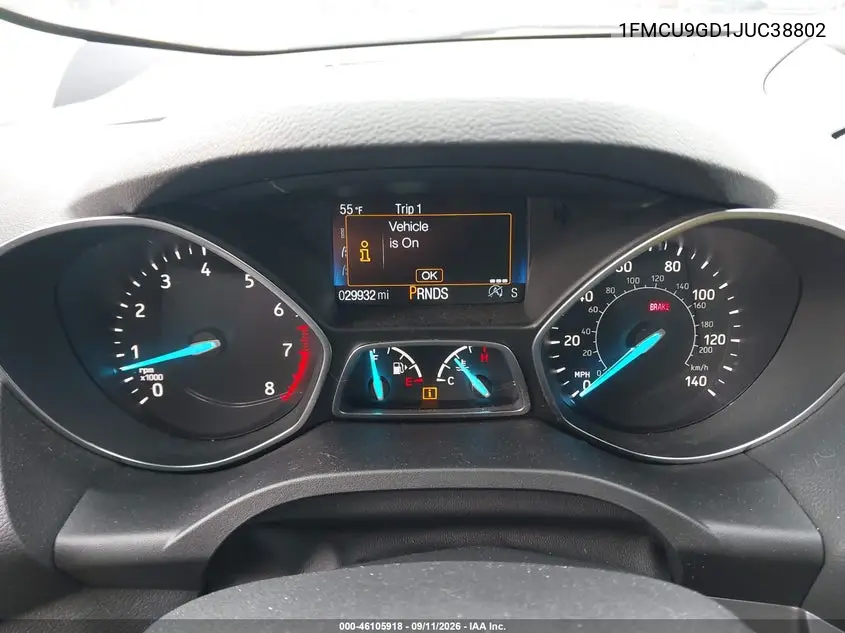 2018 FORD ESCAPE VIN 1FMCU9GD1JUC38802 — фото 7