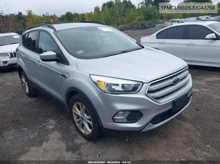 FORD ESCAPE 2018, VIN 1FMCU9GD5JUC43758