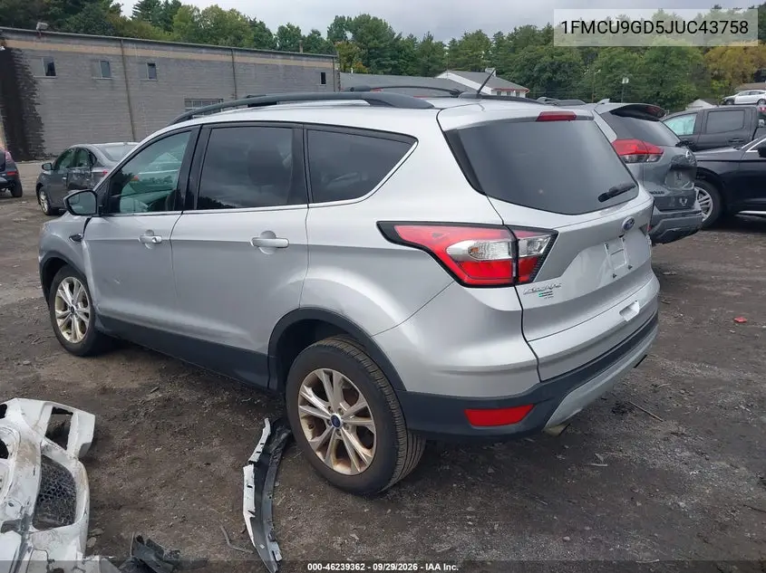 2018 FORD ESCAPE VIN 1FMCU9GD5JUC43758 — фото 3