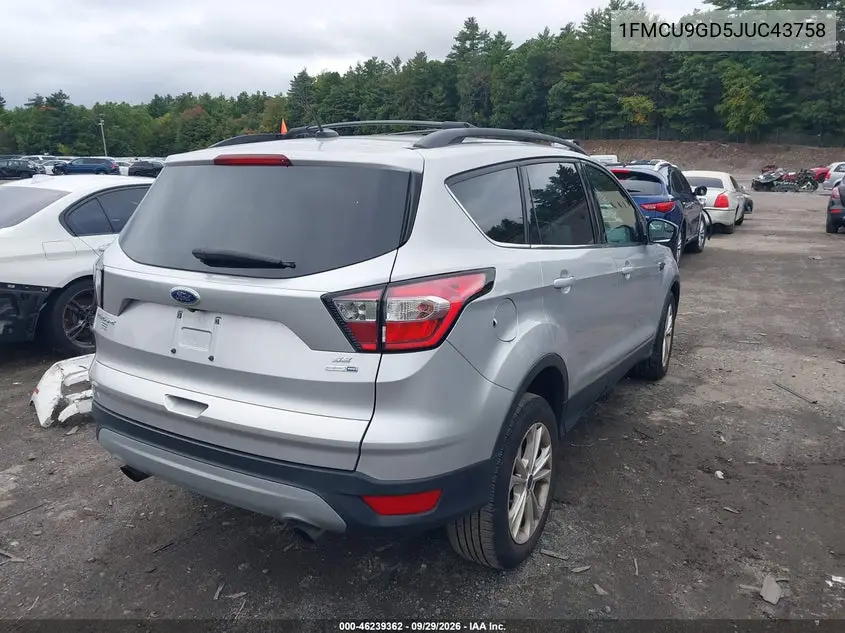 2018 FORD ESCAPE VIN 1FMCU9GD5JUC43758 — фото 4