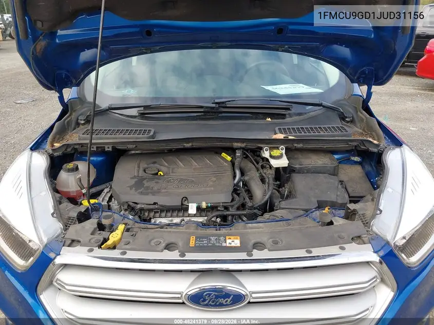 2018 FORD ESCAPE VIN 1FMCU9GD1JUD31156 — фото 10