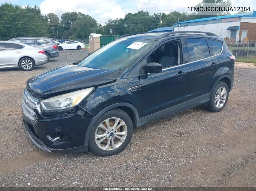 2018 FORD ESCAPE VIN 1FMCU9GD8JUA12384 — фото 2