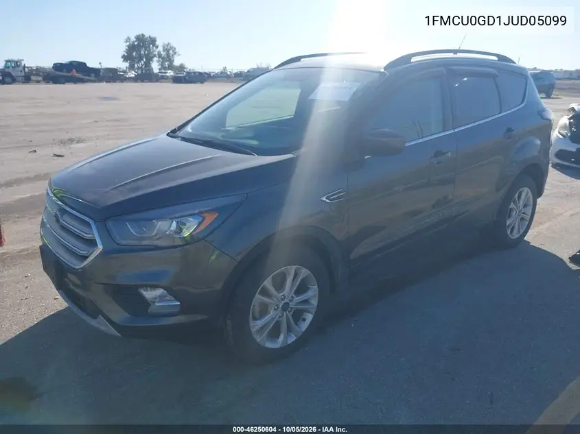 2018 FORD ESCAPE VIN 1FMCU0GD1JUD05099 — фото 2
