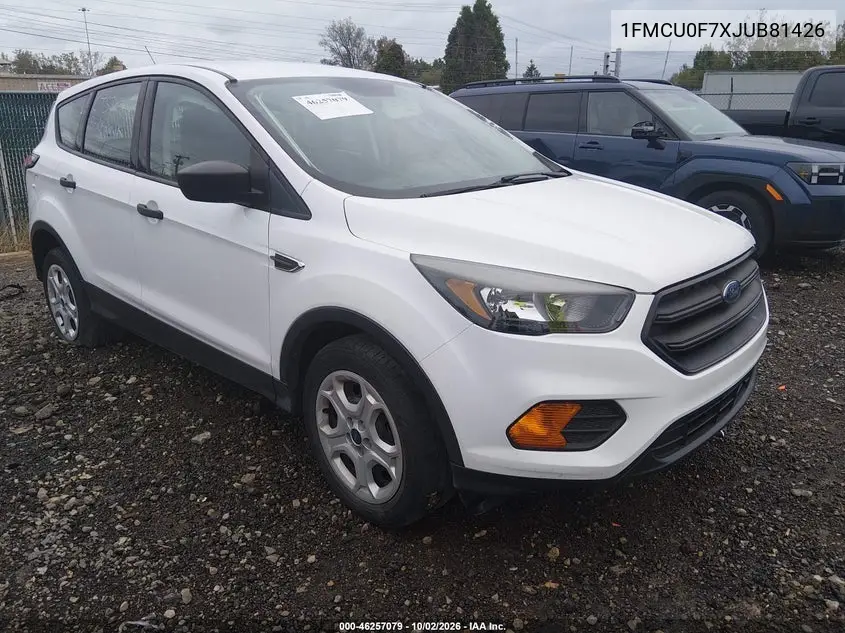 FORD ESCAPE 2018, VIN 1FMCU0F7XJUB81426